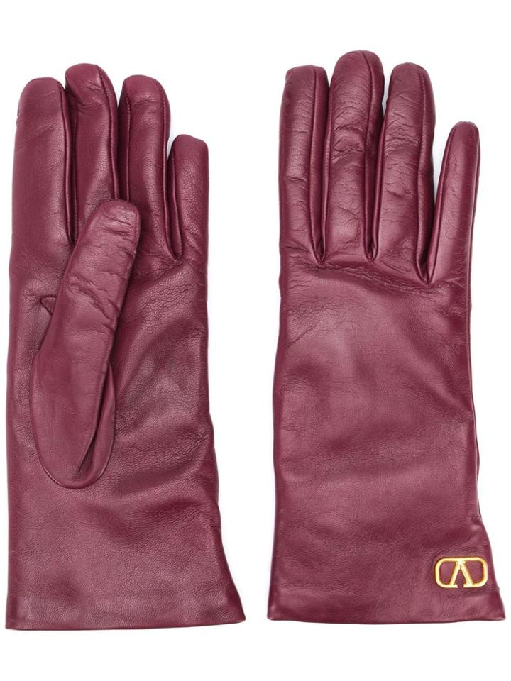 Valentino Vlogo Gloves - Red