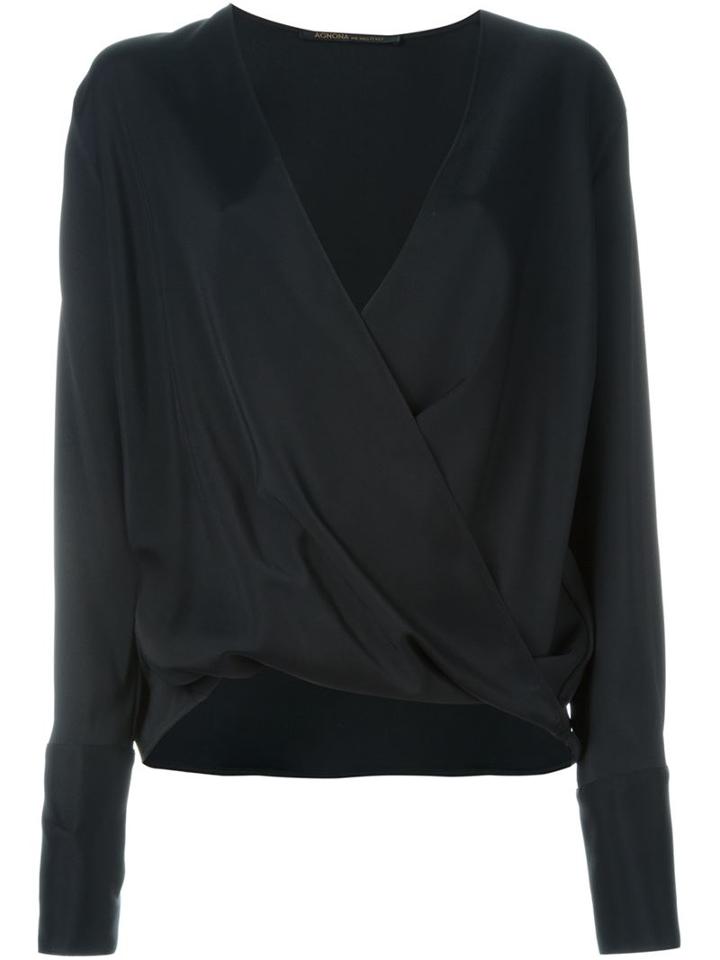 Agnona Wrap Blouse