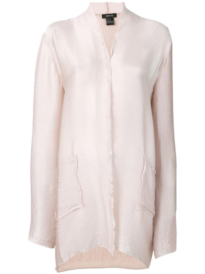 Avant Toi Plissé Cardigan - Neutrals