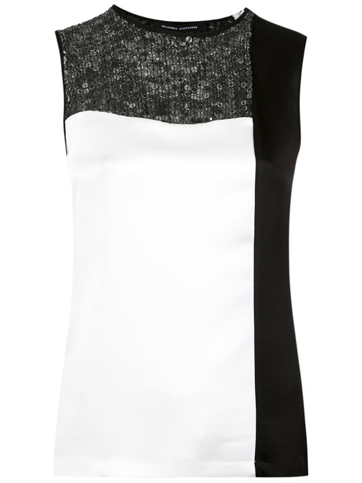 Gloria Coelho Bicolour Tank Top - White