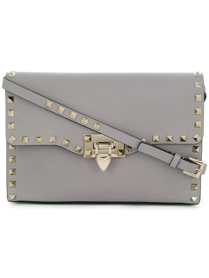 Valentino Valentino Garavani Small Rockstud Cross Body Bag - Grey