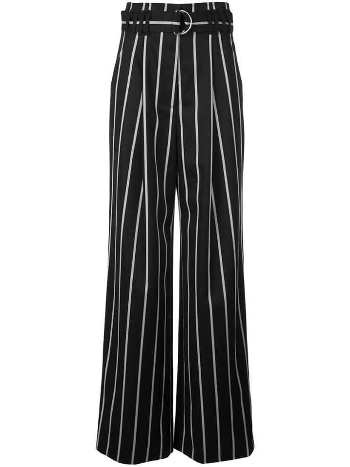 Proenza Schouler Belted Striped Pants - Black