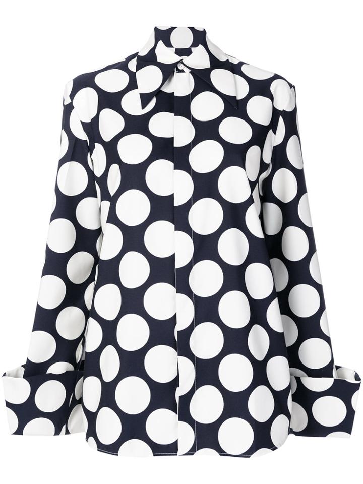 A.w.a.k.e. Polka Dot Print Shirt - Blue