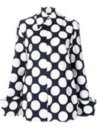 A.w.a.k.e. Polka Dot Print Shirt - Blue