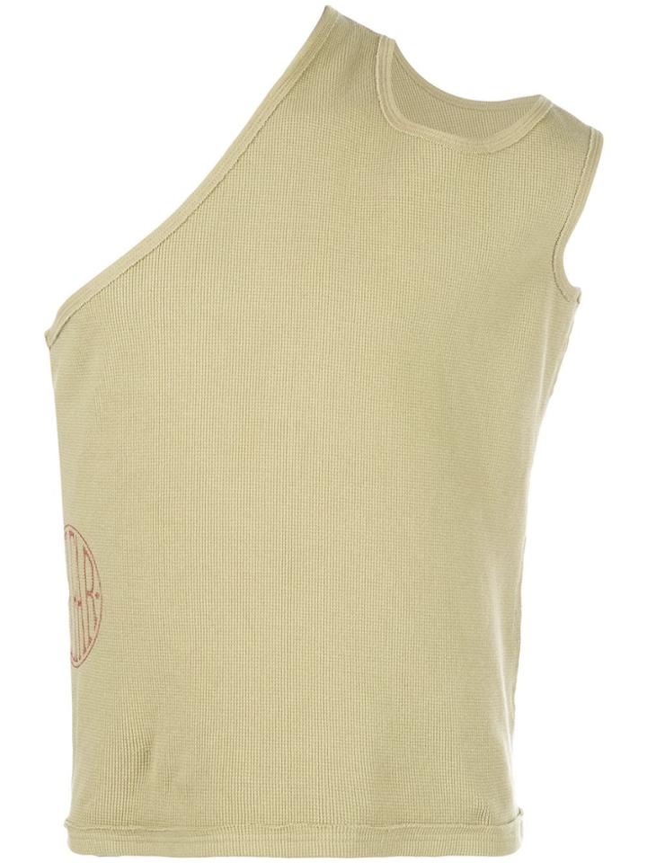 Telfar Asymmetric One-shoulder Top - Green