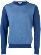 Canali Patterned Knit Sweater - Blue