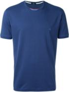 Fay Striped Collar T-shirt, Men's, Size: M, Blue, Cotton