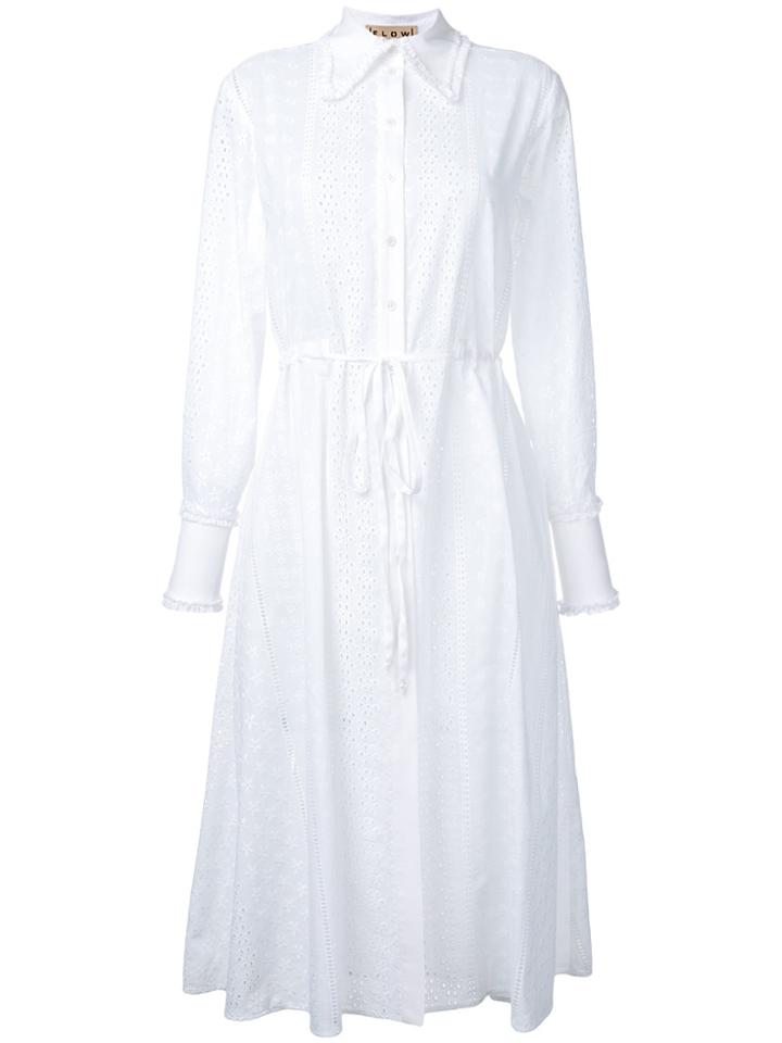 Flow The Label Drawstring Shirt Dress - White