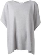 Fabiana Filippi Shortsleeved Poncho, Women's, Size: Small, Grey, Merino/cashmere/silk