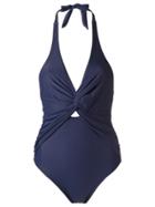 Amir Slama Panelled Swimsuit - Blue