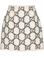 Gucci Gg Pattern Tweed Mini Skirt - Neutrals