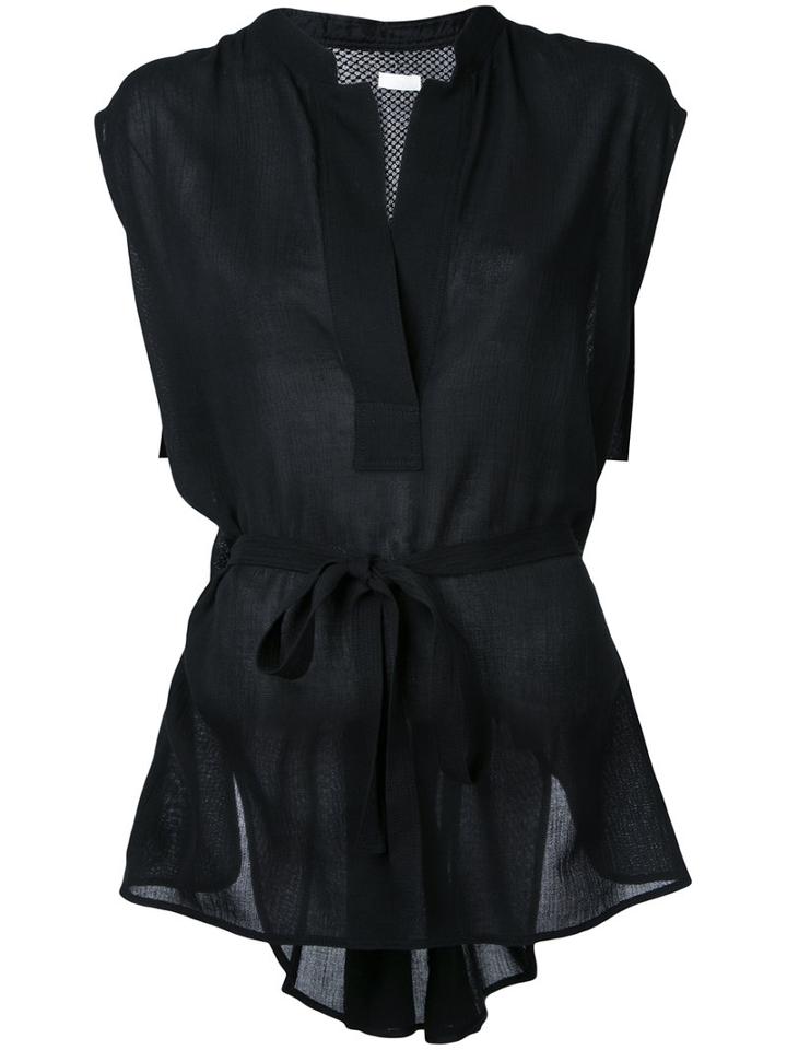 Rito - Stand Collar Blouse - Women - Cotton - 38, Women's, Black, Cotton