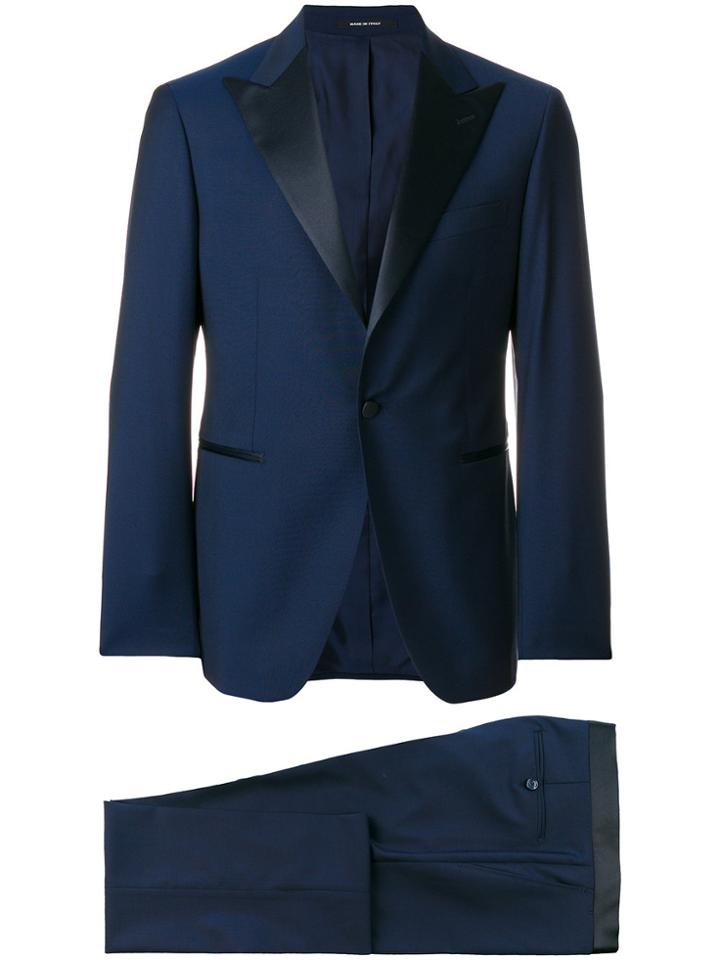 Tagliatore Slim-fit Tailored Dinner Suit - Blue