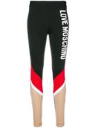 Love Moschino Logo Printed Leggings - Black