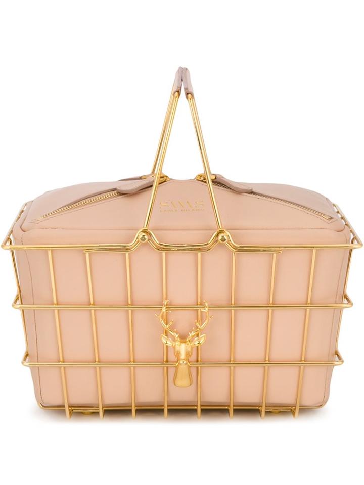 Savas Large 'caroline' Basket Bag, Women's, Pink/purple