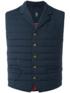 Eleventy Welt Pockets Gilet, Men's, Size: 54, Blue, Polyamide/spandex/elastane/polyester/cupro