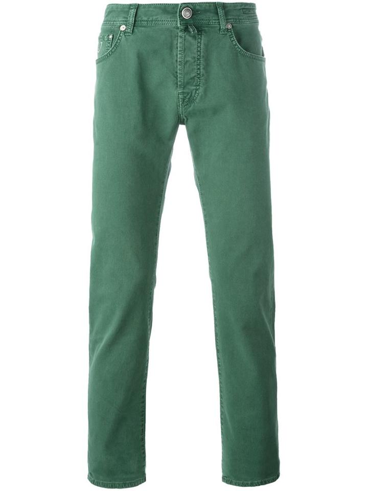 Jacob Cohen Slim-fit Jeans, Men's, Size: 34, Green, Cotton/spandex/elastane