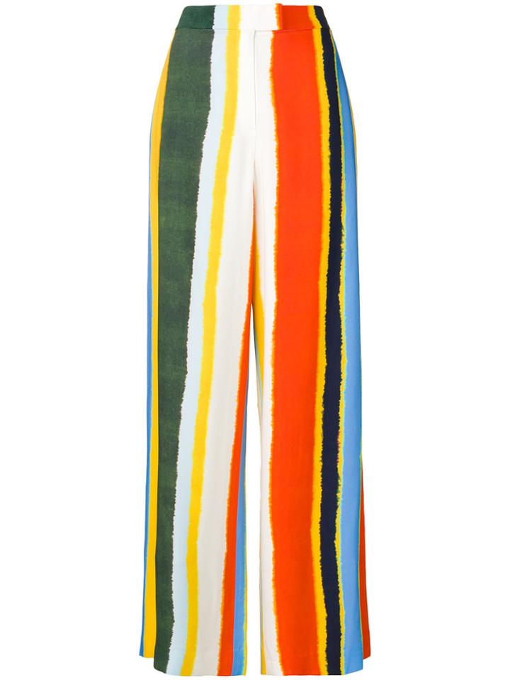 Tory Burch Tie Dye Striped Palazzo Pants - Multicolour