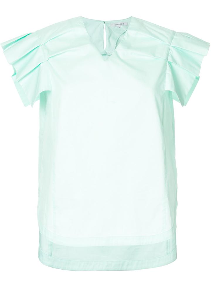 Guild Prime Pleated-sleeve Blouse - Green