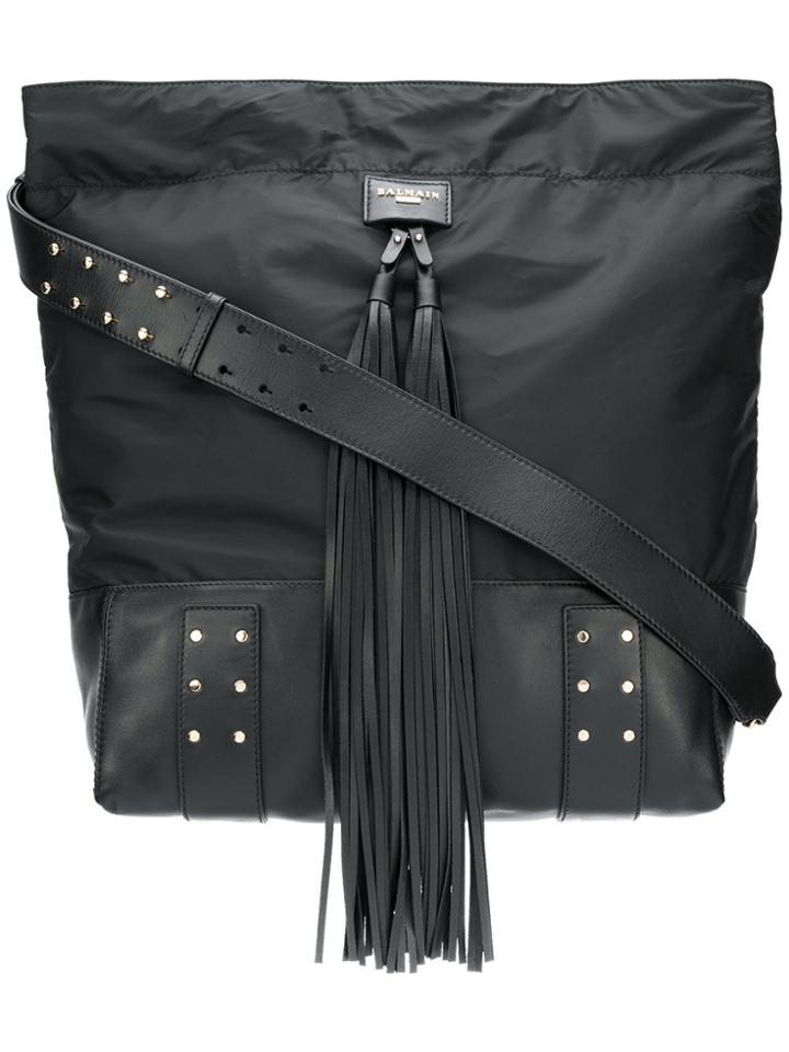 Balmain Tassel Embellished Tote - Black