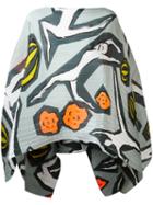 Pleats Please By Issey Miyake Printed Poncho, Women's, Polyester