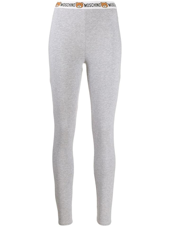 Moschino Logo Waistband Track Pants - Grey