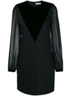 Givenchy Velvet-panelled Dress - Black
