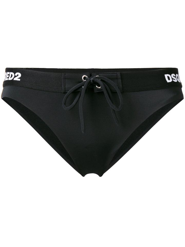 Dsquared2 Logo Band Bikini Briefs - Black
