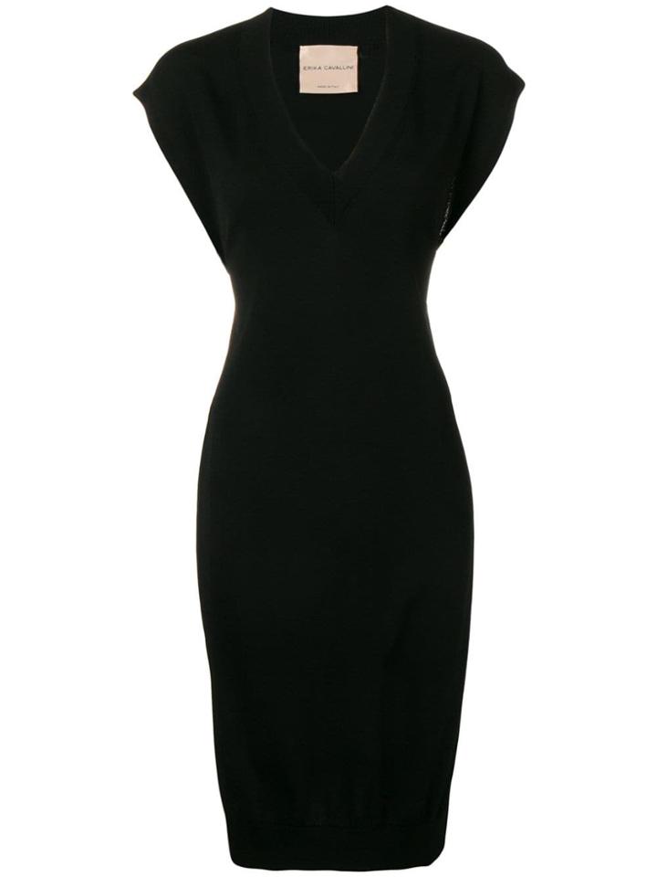 Erika Cavallini Tie Back Midi Tunic - Y69 Nero