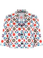 Reinaldo Lourenço - Flower Print Jacket - Women - Cotton - 44, Red, Cotton