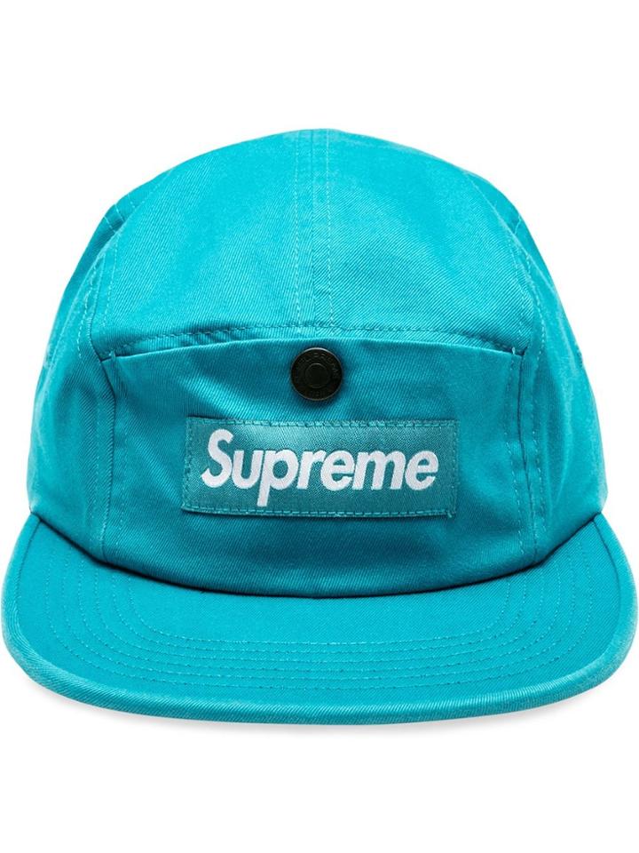 Supreme Snap Button Pocket Camp Cap - Teal