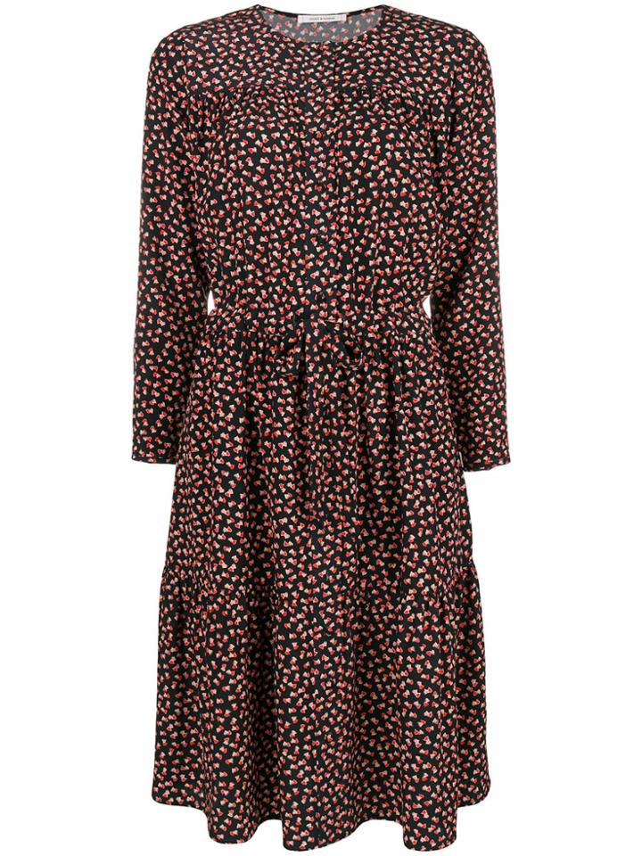 Chinti & Parker Mini Hear Print Shirt Dress - Black