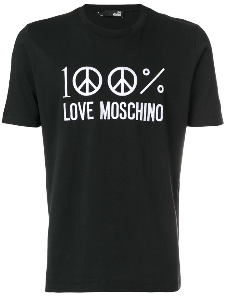 Love Moschino Logo Print T-shirt - Black