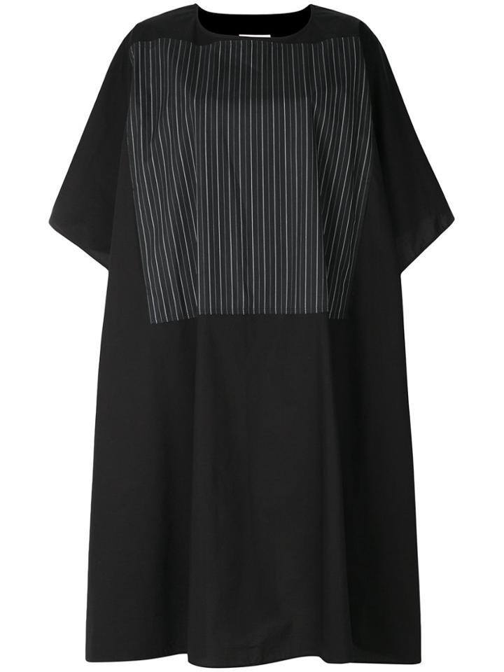 Mm6 Maison Margiela Striped T-shirt Dress - Black