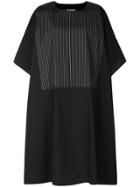 Mm6 Maison Margiela Striped T-shirt Dress - Black