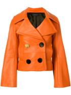 Eudon Choi Contrast Button Jacket - Yellow & Orange