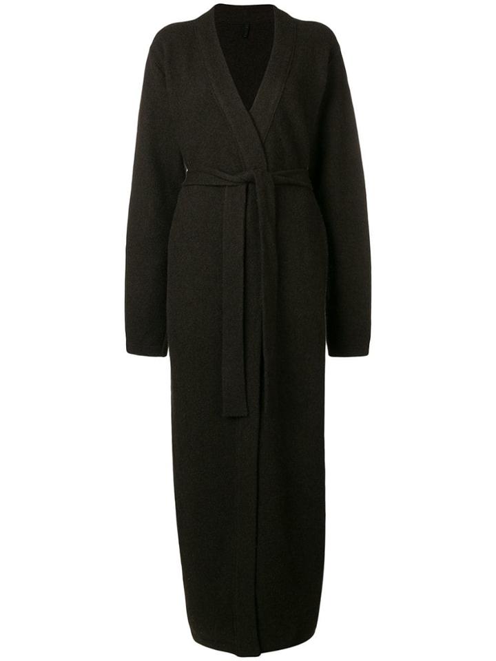 Unravel Project Long Knitted Robe - Brown
