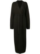 Unravel Project Long Knitted Robe - Brown