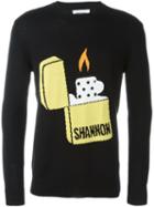 Christopher Shannon Zippo Intarsia Jumper, Men's, Size: Xl, Black, Cotton