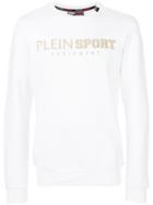 Plein Sport Logo Print Sweatshirt - White