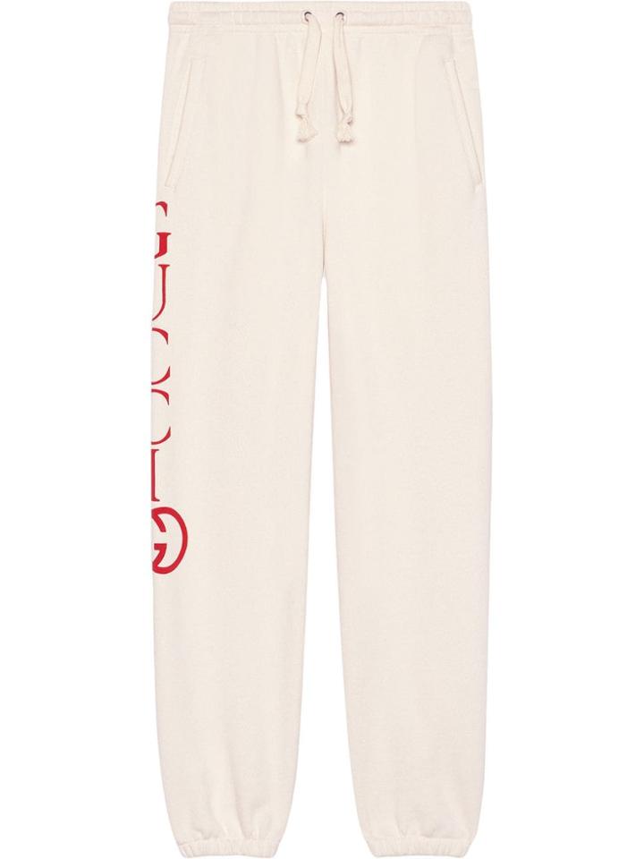Gucci Jogging Pants With Gucci Logo - White