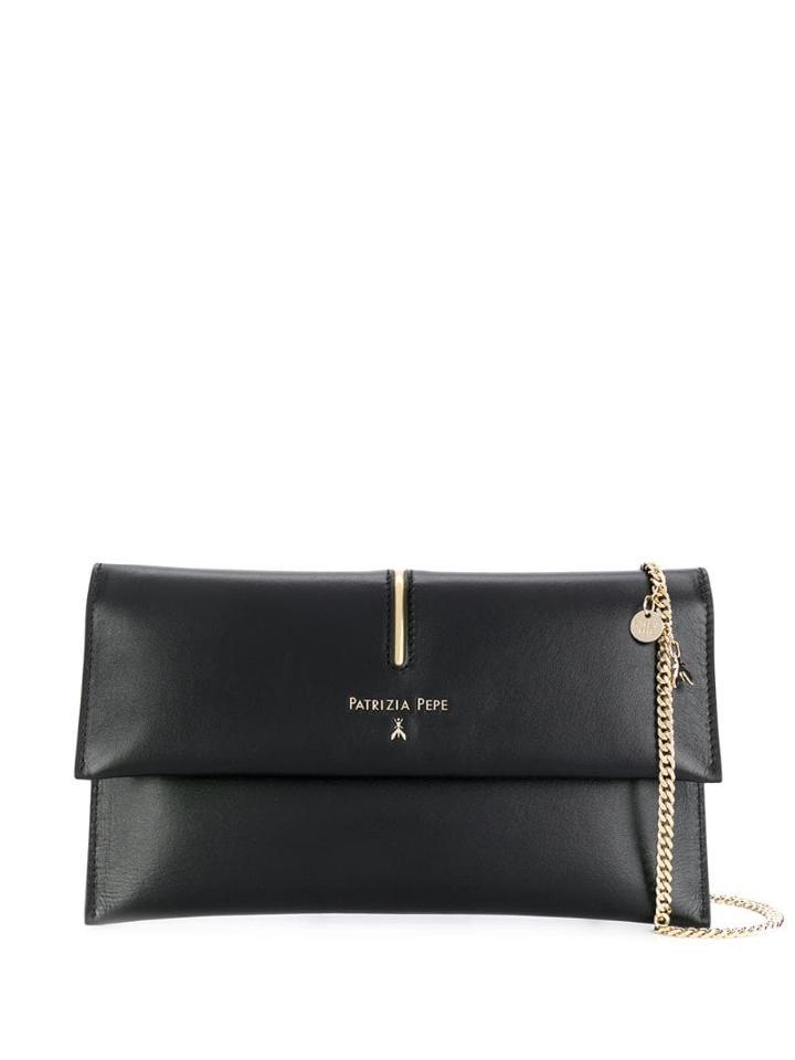 Patrizia Pepe Logo Clutch Bag - Black