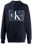 Calvin Klein Jeans Monogram Logo Hoody - Blue