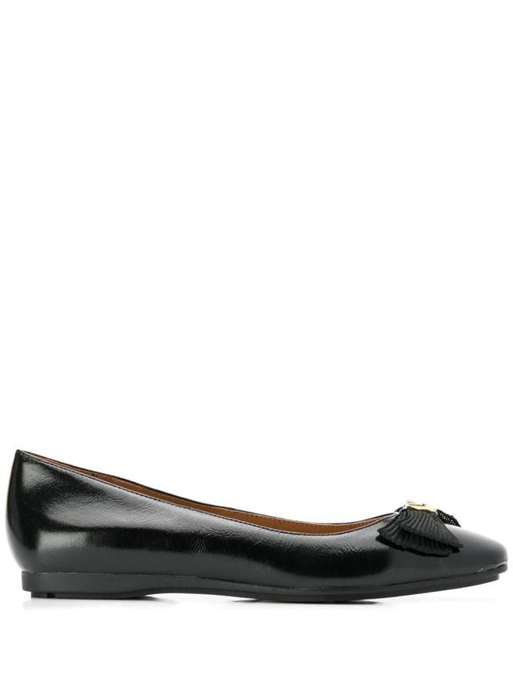 Emporio Armani Bow Ballerina Flat - Black