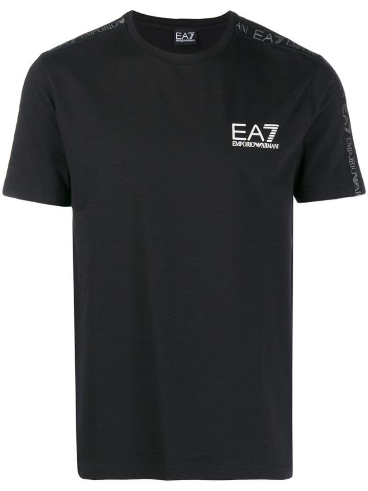 Ea7 Emporio Armani Logo Trim T-shirt - Black