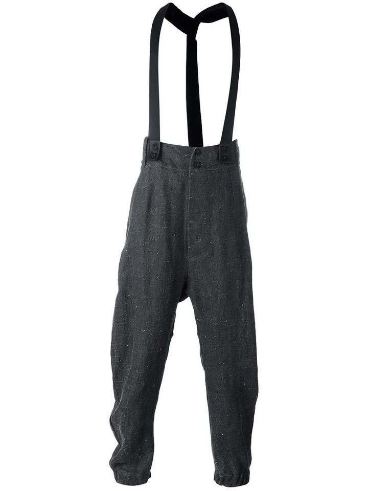 Lost & Found Ria Dunn Suspenders Track Pants, Men's, Size: Medium, Grey, Linen/flax/cotton