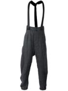 Lost & Found Ria Dunn Suspenders Track Pants, Men's, Size: Medium, Grey, Linen/flax/cotton
