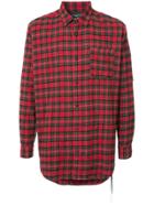 Mastermind World Plaid Shirt With Skull Print - Red