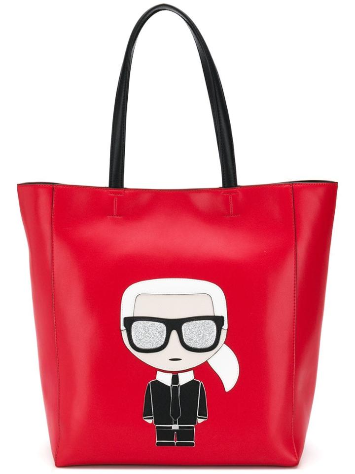 Karl Lagerfeld Ikonik Shopper Tote - Red