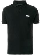 Dust Logo Fitted Polo Top - Black
